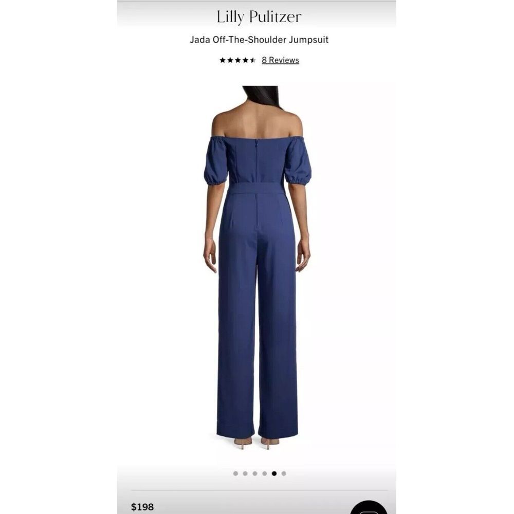 Lilly Pulitzer Jada Jumpsuit Women's‎ Sz10 Oyster Bay Navy EUC Shower Msrp $198 - Picture 14 of 14